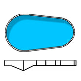 Whitsunday 8.38 x 5.36 x 3m Deep End Raindrop / Teardrop Resin pool